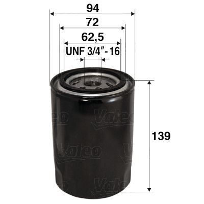 Original 586015 VALEO Oil filter NISSAN