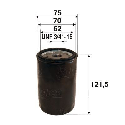 VALEO 586052 Oil filter UNF 3/4