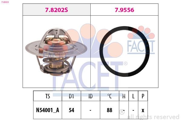 EPS 1.880.533 FACET 7.8533 Engine thermostat GTS106