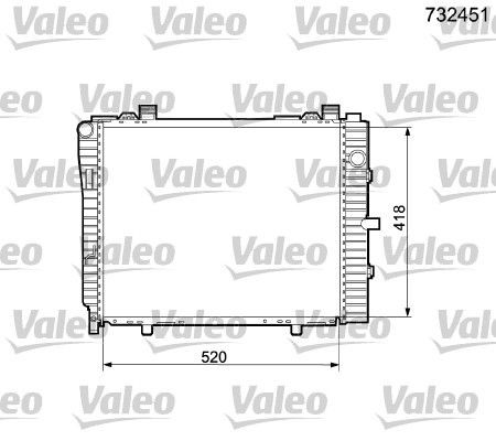 VALEO 732451 Engine radiator A2025005103