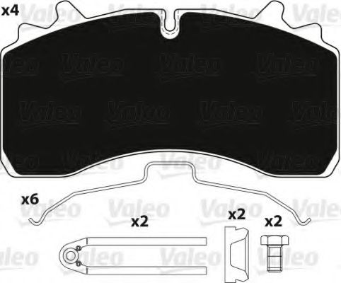 VALEO Brake pad kit 882250