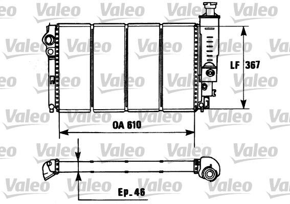 VALEO Aluminium, 610 x 367 x 46 mm, without coolant regulator Radiator 730953 buy