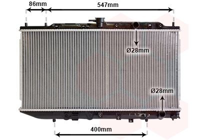 VAN WEZEL Aluminium, 325 x 670 x 17 mm, Brazed cooling fins Radiator 25002047 buy