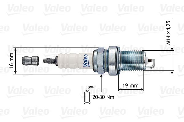 VALEO 246870 Spark plug Spanner Size: 16