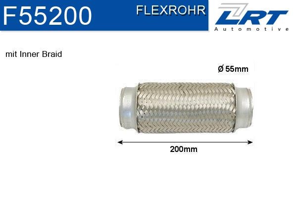 Flexibelt skarvrör F55200 LRT — bara nya delar