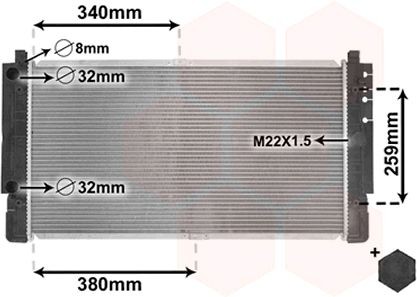 VAN WEZEL Aluminium, 720 x 405 x 32 mm, *** IR PLUS ***, with accessories, Brazed cooling fins Radiator 58002149 buy