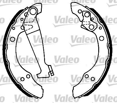 562051 VALEO Drum brake pads VW Rear Axle, 200 x 40 mm, without wheel brake cylinder