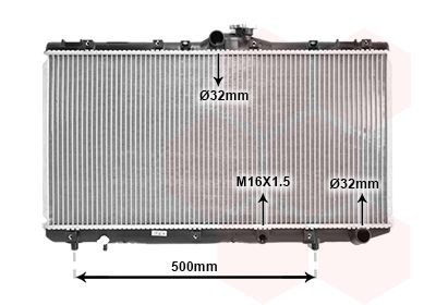 VAN WEZEL Aluminium, 350 x 720 x 33 mm, Brazed cooling fins Radiator 53002181 buy