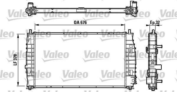VALEO 732068 Engine radiator 5010359