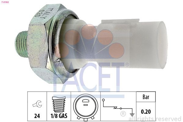 FACET 7.0182 Oil pressure switch KIA PICANTO 2012 in original quality