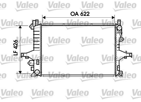 VALEO 734719 Engine radiator Aluminium, 622 x 426 x 22 mm, without coolant regulator, Brazed cooling fins