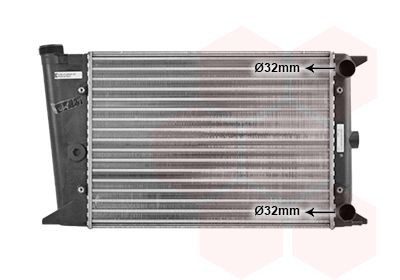 VAN WEZEL Aluminium, 430 x 322 x 38 mm, Mechanically jointed cooling fins Radiator 58002002 buy
