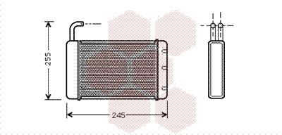 VAN WEZEL Copper Heat exchanger, interior heating 02006086 buy