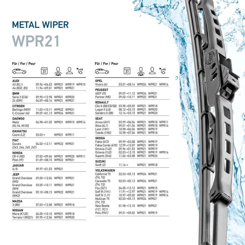 HELLA Windscreen wipers WPR 21 buy online