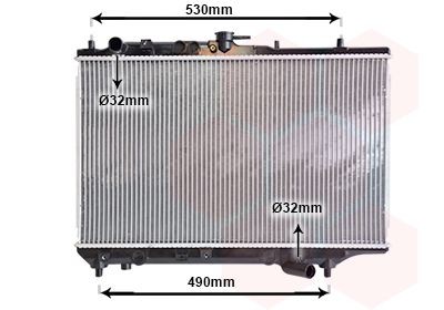 VAN WEZEL Aluminium, 388 x 648 x 32 mm, Brazed cooling fins Radiator 27002088 buy