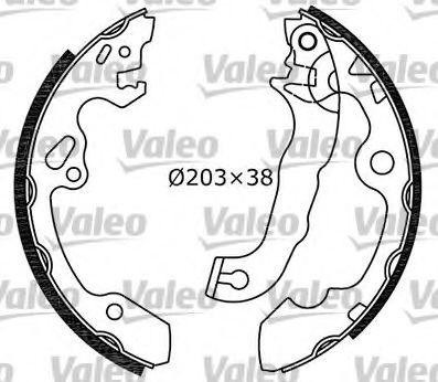 K197 VALEO Rear Axle, with wheel brake cylinder Brake Set, drum brakes 554713 buy