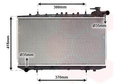 VAN WEZEL 13002092 Engine radiator Aluminium, 340 x 650 x 27 mm, Brazed cooling fins