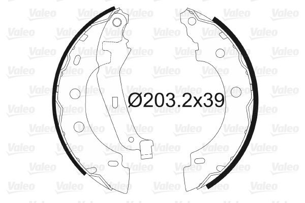 VALEO Rear Axle, 203 x 37 mm, without wheel brake cylinder Width: 37mm Brake Shoes 562642 buy