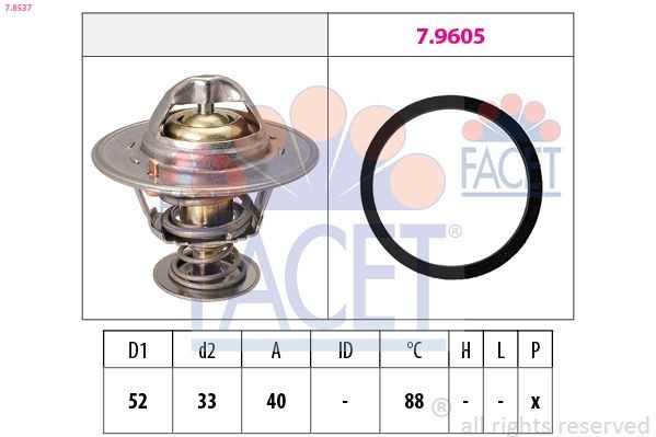 FACET 7.8537 Engine thermostat LAND ROVER experience and price