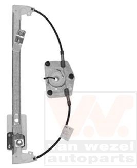 VAN WEZEL 7622263 Window regulator Left Rear, Operating Mode: Electric, without electric motor
