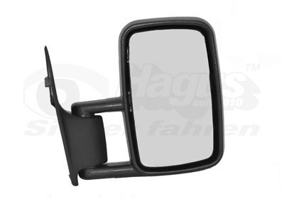 VAN WEZEL 3076802 Wing mirror Right, Complete Mirror, Convex, for manual mirror adjustment