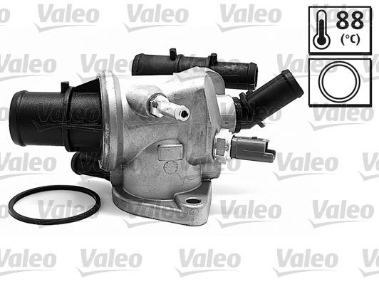 VALEO Opening Temperature: 88°C, with gaskets/seals, with housing Thermostat, coolant 820468 buy