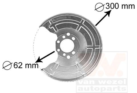 VAN WEZEL Rear Brake Disc Cover Plate 3745371