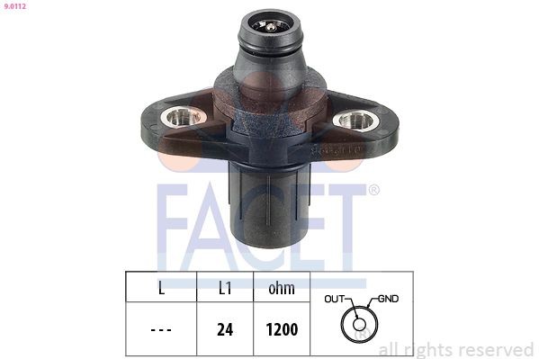 FACET 9.0112 Camshaft position sensor Made in Italy - OE Equivalent