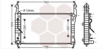VAN WEZEL Core Dimensions: 670 - 412 - 27 Radiator 37002424 buy
