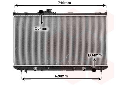 VAN WEZEL Aluminium, 375 x 718 x 26 mm, Brazed cooling fins Radiator 53002556 buy