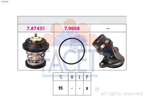 Great value for money - FACET Engine thermostat 7.8743K