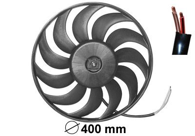 Original VAN WEZEL Cooling fan assembly 0325747 for AUDI A6