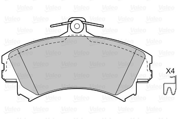 VALEO Brake pad kit 598318