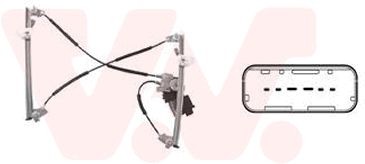VAN WEZEL 4327272 Window regulator Right Front, Operating Mode: Electric, with electric motor, with comfort function