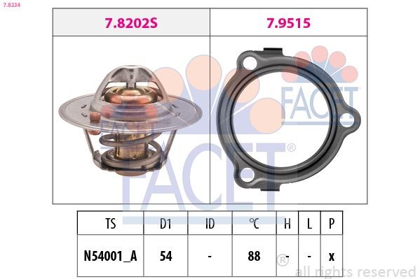 EPS 1.880.234 FACET 7.8234 Engine thermostat GTS106