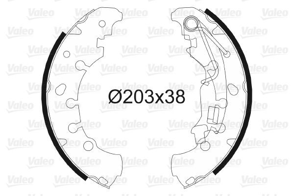 Original 564076 VALEO Drum brake shoe support pads OPEL