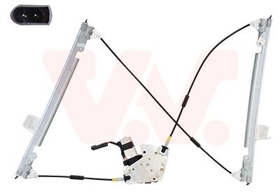 VAN WEZEL 1805262 Window regulator Right Front, Operating Mode: Electric, with electric motor, without comfort function