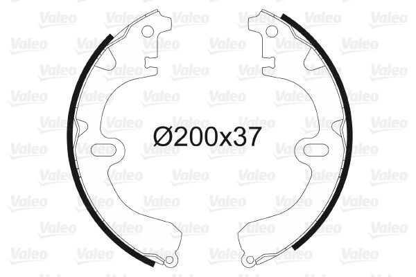 VALEO Rear Axle, 200 x 35 mm, without wheel brake cylinder Width: 35mm Brake Shoes 562599 buy