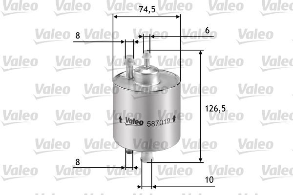 Great value for money - VALEO Fuel filter 587019