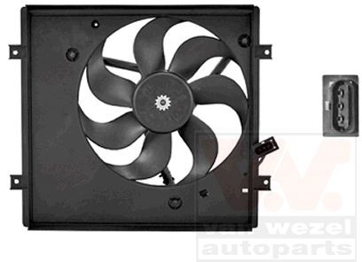 VAN WEZEL for vehicles without air conditioning, with radiator fan shroud, with electric motor Cooling Fan 5827746 buy