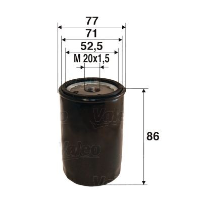 Great value for money - VALEO Oil filter 586002