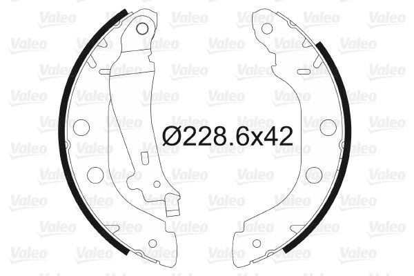 Original 562638 VALEO Drum brake shoe support pads NISSAN