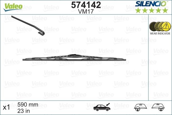 VALEO Windscreen wipers rear and front Mercedes A124 new 574142