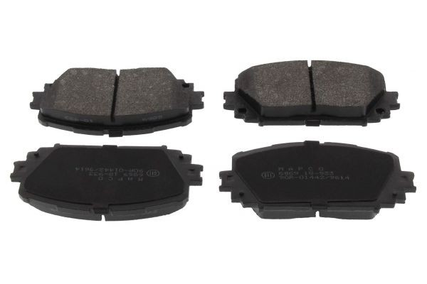 MAPCO 6869 Brake pad set Front Axle, excl. wear warning contact, with anti-squeak plate