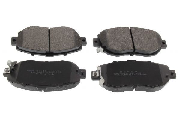 MAPCO 6872 Brake pad set Front Axle, with acoustic wear warning, with anti-squeak plate