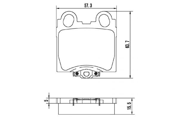 Lexus LS Set of brake pads 71599 MAPCO 6873 online buy