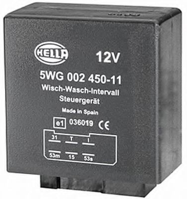 Original 5WG 002 450-117 HELLA Relay, wipe- / wash interval RENAULT