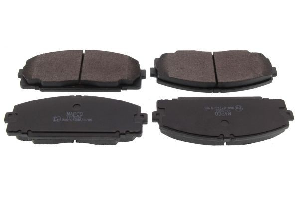 MAPCO 6876 Brake pad set Front Axle, excl. wear warning contact, with anti-squeak plate
