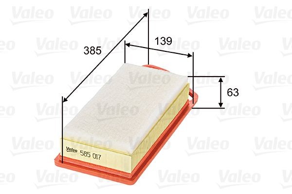 VALEO 585017 Air filter 2S6Q-9601-AA