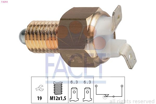 FACET 7.6214 Reverse light switch Made in Italy - OE Equivalent